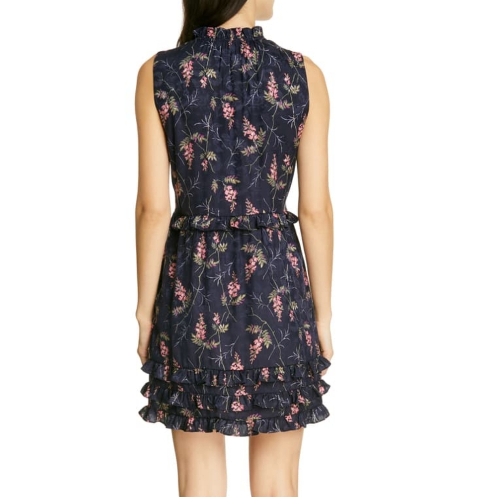 Rebecca Taylor Ivie Floral Silk Blend Dress - Picture 2 of 8
